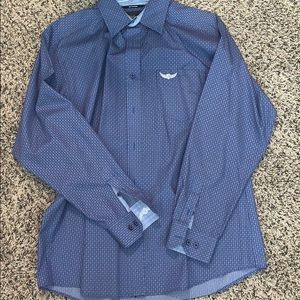 Ariat button down - dark blue/light blue design